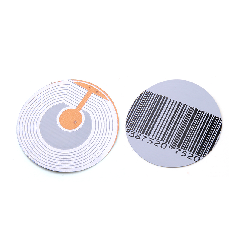 Round Shape 40mm Magnetic EAS Labels 8.2Mhz Theft Prevention Sticker